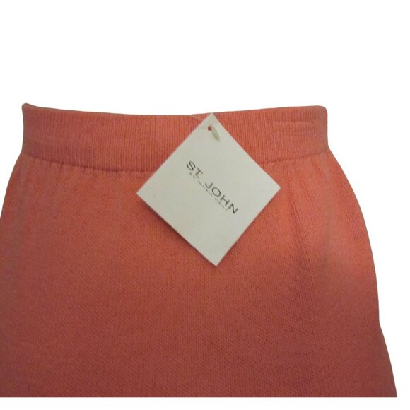 New w Tags, St John Sport Knit Coral Skirt and Matching Top in SZ 4 or Small - Picture 6 of 11